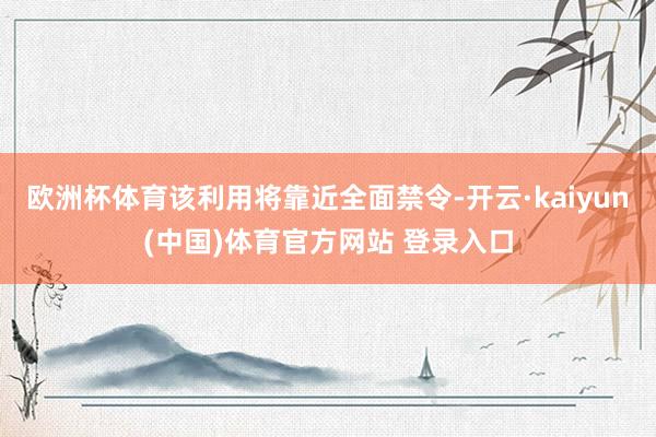 欧洲杯体育该利用将靠近全面禁令-开云·kaiyun(中国)体育官方网站 登录入口