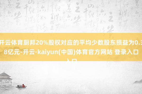 开云体育厨邦20%股权对应的平均少数股东损益为0.38亿元-开云·kaiyun(中国)体育官方网站 登录入口